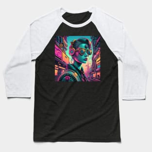 Steampunk synthwave art Baseball T-Shirt